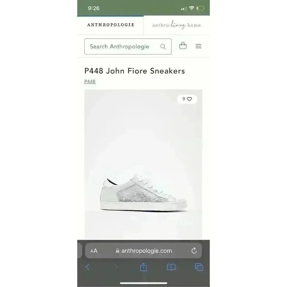 NWT P448 John Fiore Sneakers ANTHRO online exclusive MSRP$315 Sold Out in Sz 39 - Picture 3 of 6